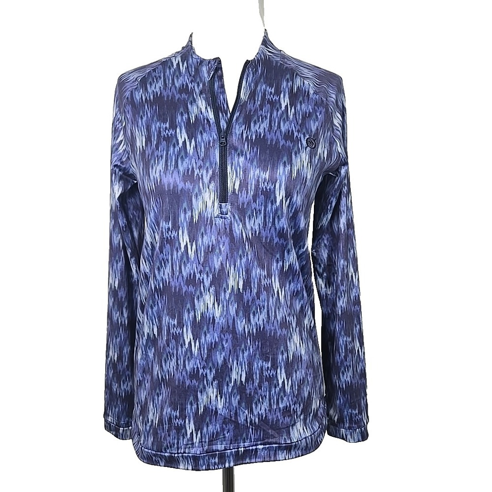 BORN Outdoor Women's Active 1/4 Zip Pullover Top Long Sleeve Thumb Holes Medium